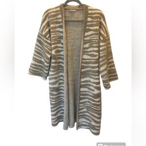 Zebra long cardigan